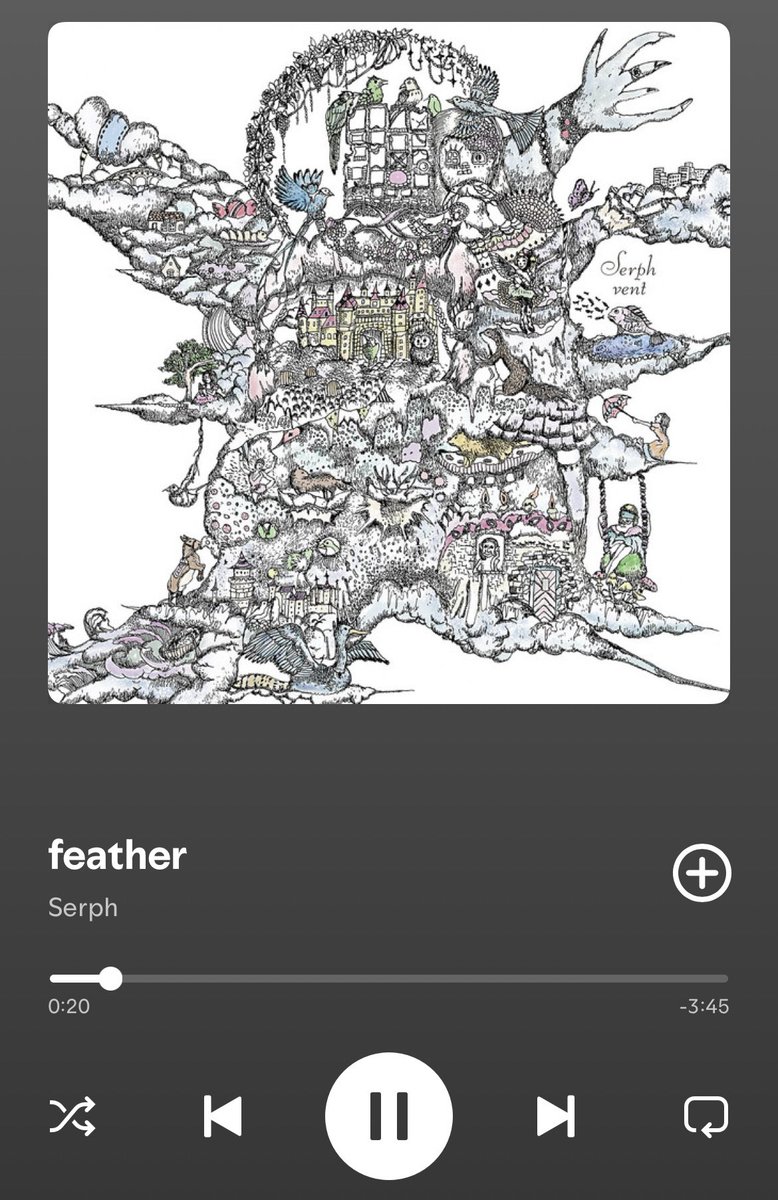 思い出してもやもや解消
Serphさんのventってアルバムは全部よきだよ🪽
河野愛さんが描いてるジャケもいいんだよ〜
キラキラきれいな音楽すきならぜひだよ🎧