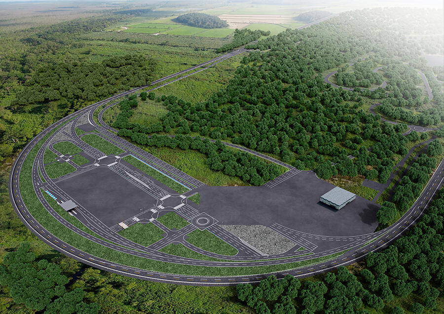 自動運転専用テストコースを
北海道むかわ町に新設します。
国内商用車メーカー初！
 
2027年夏に本格稼働を開始。
自動運転トラック・バスの社会実装に向けた取り組みを加速します。
