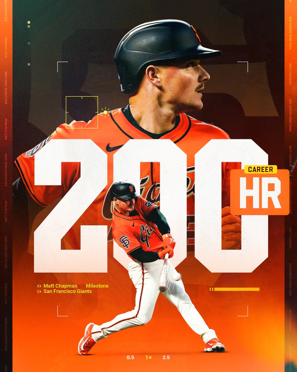 SFGiants's tweet photo. Chappy joins the 2⃣0⃣0⃣ club! https://t.co/cYhkgnyPqv