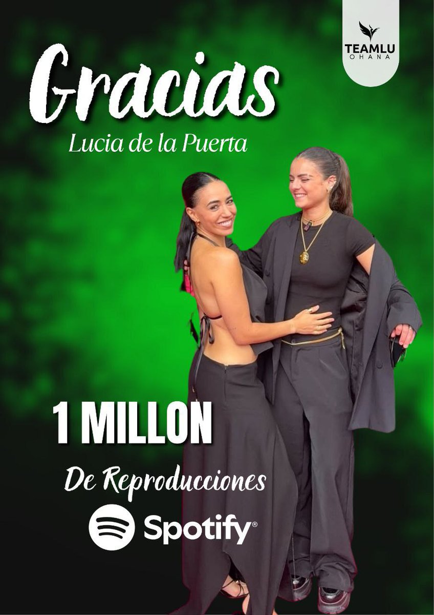 Tamañana
#TeamLu
Que gran día
27/06
Una placer...
Y GRACIAS 
Que Afortunas y Millonarias
Somos de formar parte de Ohana