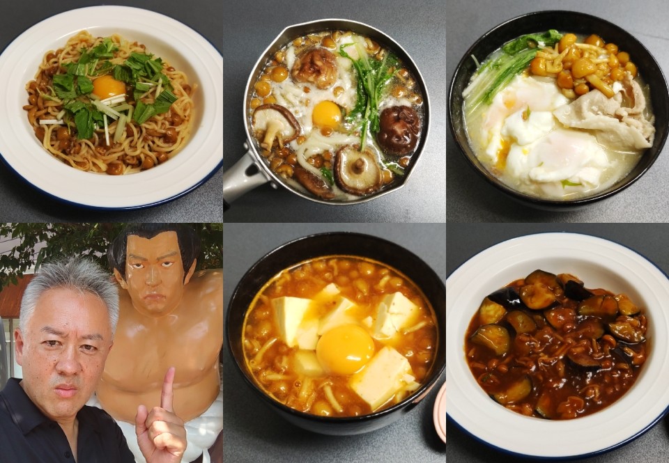 👨‍🍳かんたんMyレシピ５選👩‍🍳
(2025.8)

(１)麻婆茄子(右下)🍆
(２)スンドゥブ(中下)✨
(３)味噌煮込みうどん(右上)😋
(４)鍋焼きうどん(中上)🍜
(５)キノコパスタ(左上)🍄