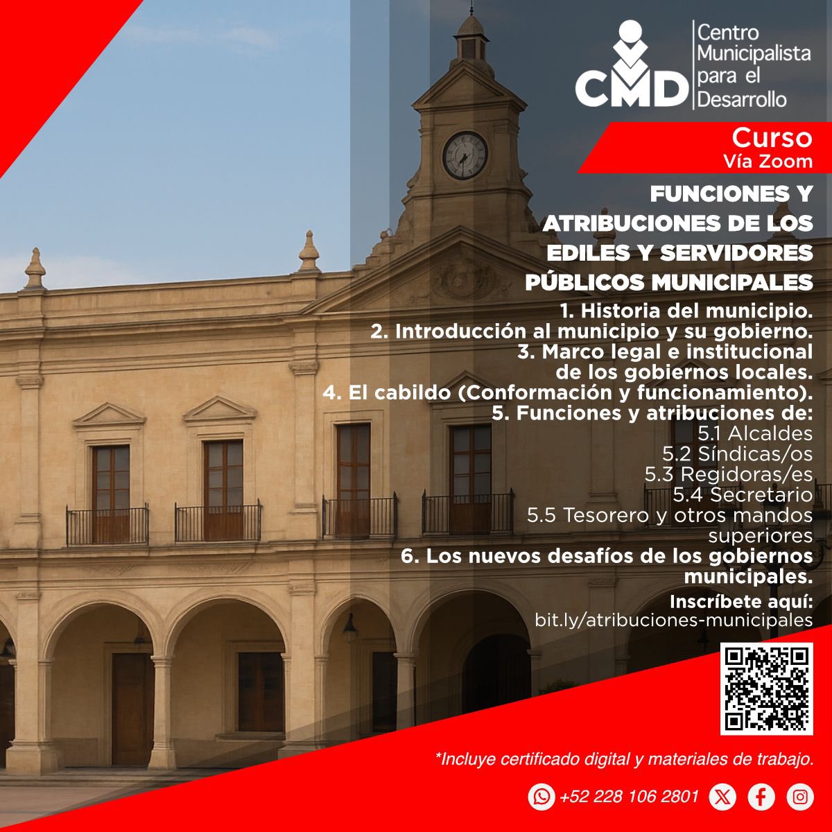 Arrancamos este viernes 29 de agosto.
Toda la info en cmdmexico.org; WhatsApp 2281062801.