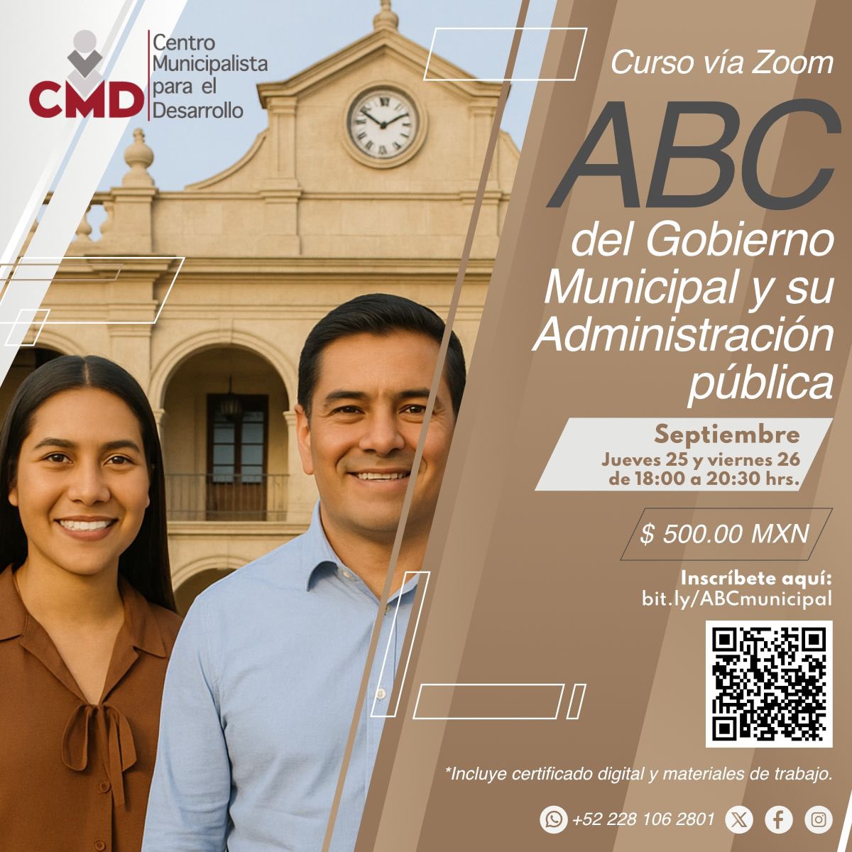 Toda la info en cmdmexico.org; WhatsApp 2281062801.
