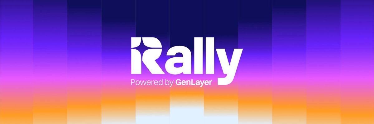 Rally ~ Powered by GenLayer!
<a href="/RallyOnChain/">Rally</a> 

✅ Go to waitlist.rally.fun/?ref=saputra15…
• Register via Email and Connect your X Account 
• Done

#Crypto #Airdrop #EarlyAccess
