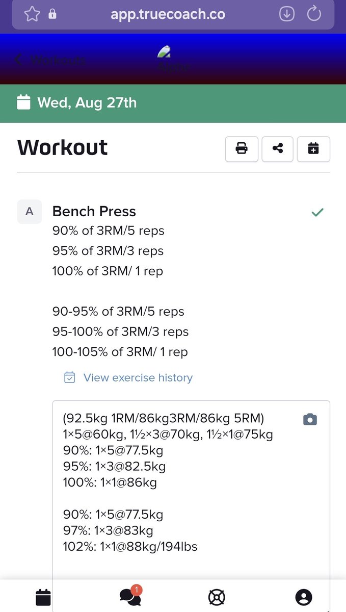 LowcarbLiberty's tweet image. With 37&quot; arms, the #BenchPress is absolutely my worst compound lift...yet I will prevail and eventually hit 250lbs.
We are mid-week into Wk3 building to a Hvy1 next week and Im feeling good. With me dropping @orangetheory, Im hoping the extra day a week will help with recovery.…