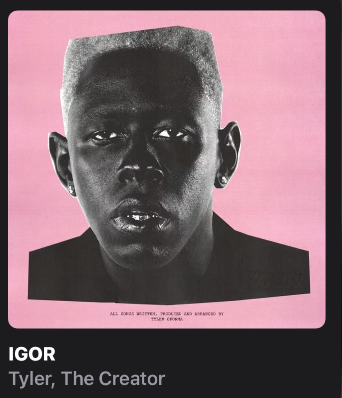 I mean…. its igor. the story, the synths, the samples, the singing, everything is perfect. I wish I could listen to this for the first time again

10/10

favorite: GONE, GONE / THANK YOU
(hm: the entire rest of the album)

least favorite: I DON’T LOVE YOU ANYMORE
I love them all