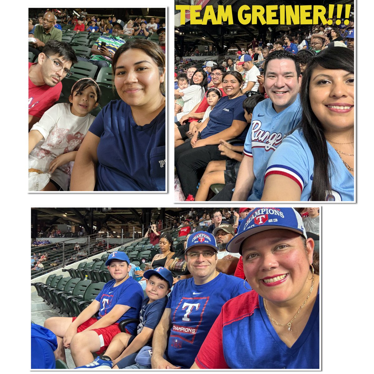 kediaz's tweet photo. Greiner staff &amp; families had a great night cheering on the Rangers together! ⚾💙 Thank you to everyone who joined us for our Greiner Family Night—because strong teams are built both on and off the field. #region4saynomore @perez_sura @dallasschools @SHussainDISD @MARCOABARKER https://t.co/STlI0Ew3iG