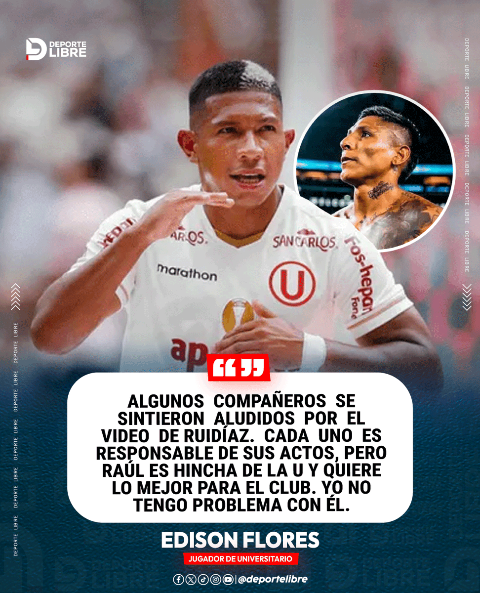 Edinson Flores se refirió a su relación con Raúl Ruidíaz.

#EdinsonFlores #RaúlRuidíaz #Universitario #Liga1 #FútbolPeruano #SelecciónPeruana #Perú #DeportePeruano