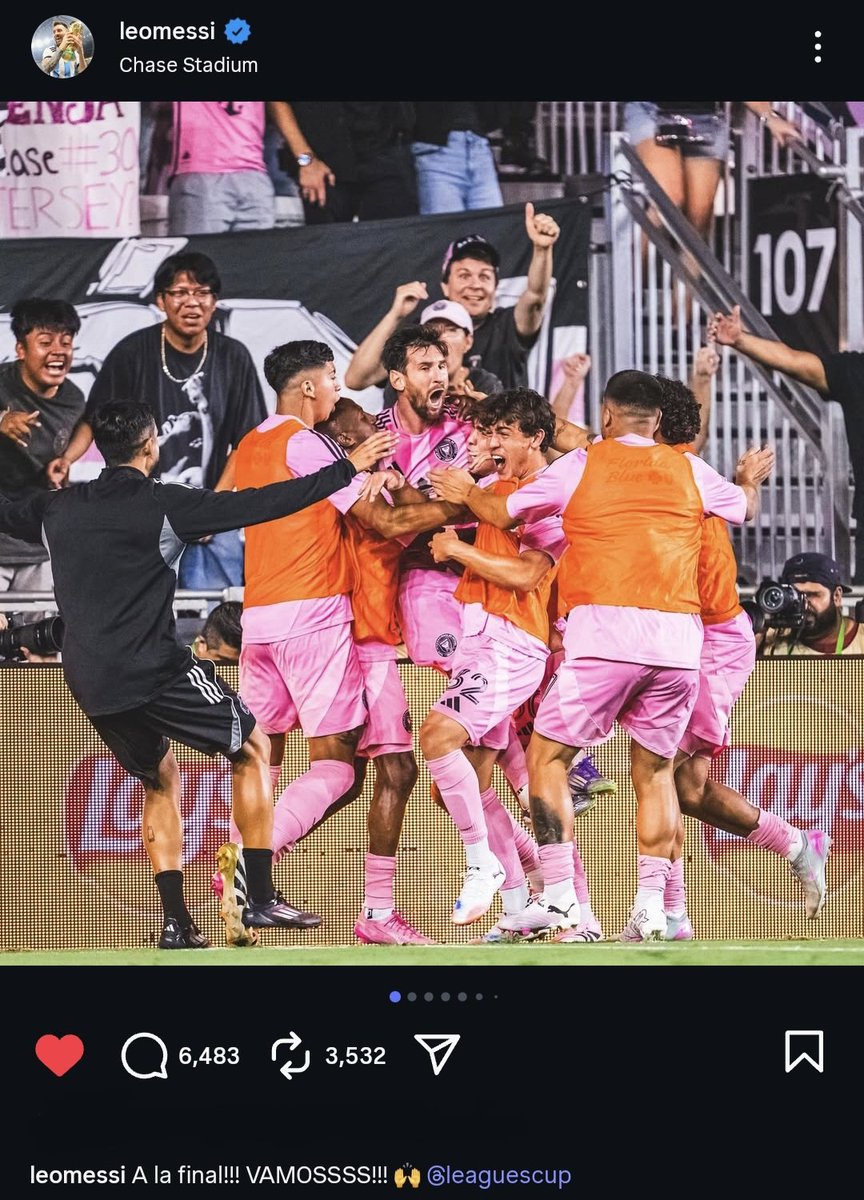 Lionel Messi on Instagram: "To the final!!! VAMOSSSS!!! 🙌"