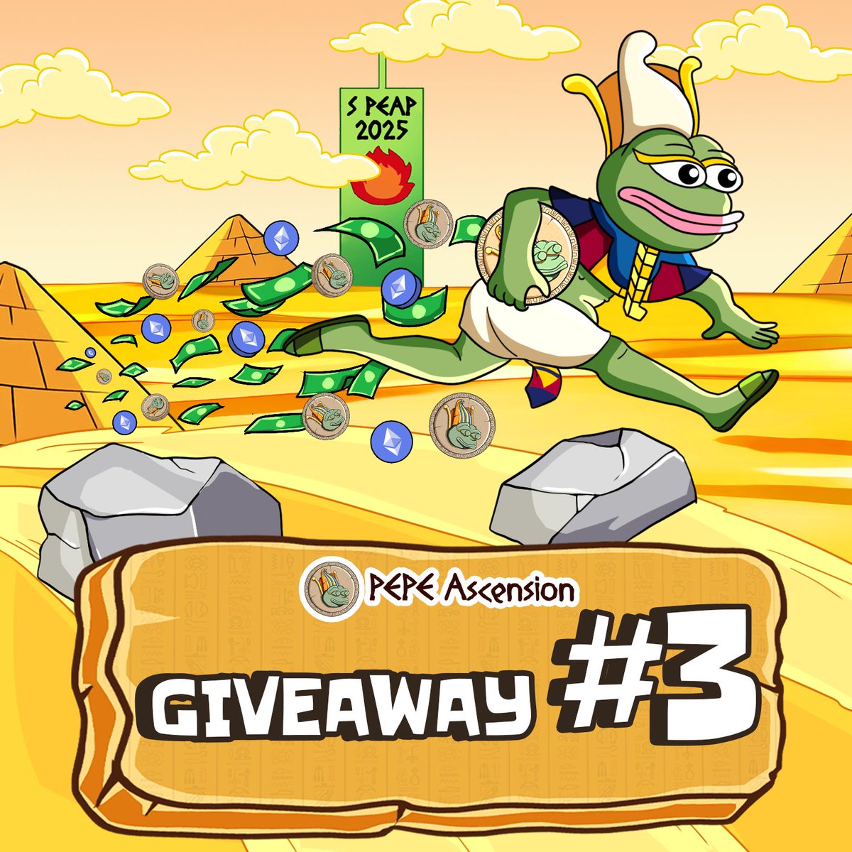 🚨 $PEAP Giveaway #3 is Here! 🐸💎
A huge shoutout to our Giveaway #2 winners. Check your DM, you’ve got messages from us! 🎉
Here comes Giveaway #3 - 100,000 $PEAP for 10 lucky winners! Ready to claim yours? 🎯

🎯 How to join:
✅ Like &amp; RT this post to spread the hype
✅