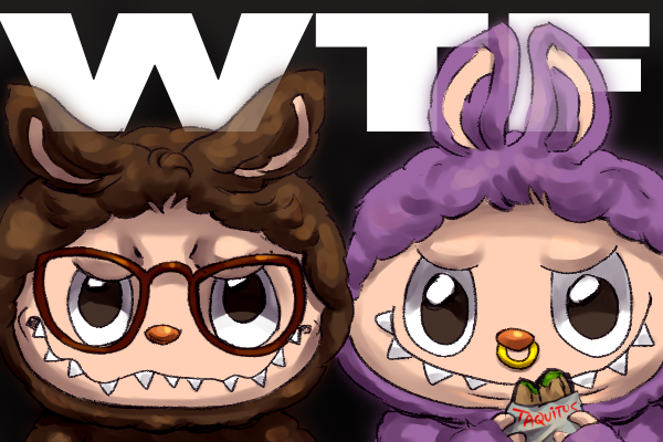 tekitourabbit's tweet image. this is meant as fan art, but it may also cause a headache for @sircalebhammer #labubu