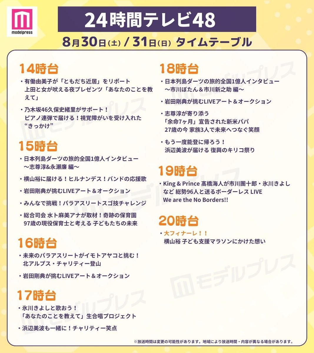 時刻表タイムテーブル