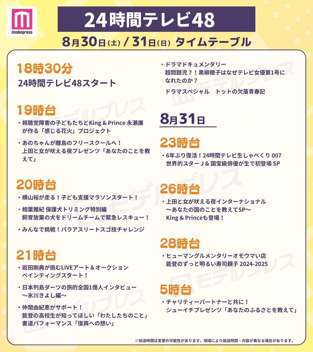 時刻表タイムテーブル