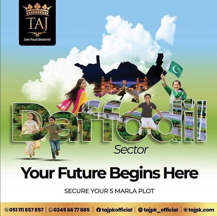 Your 5 Marla plot in the heart of the Daffodil Sector is more than land — it’s the foundation of your future. 

Whether you’re planning a dream home or looking for a smart investment, this is the perfect opportunity. Secure your place in a prime location today — get in touch with