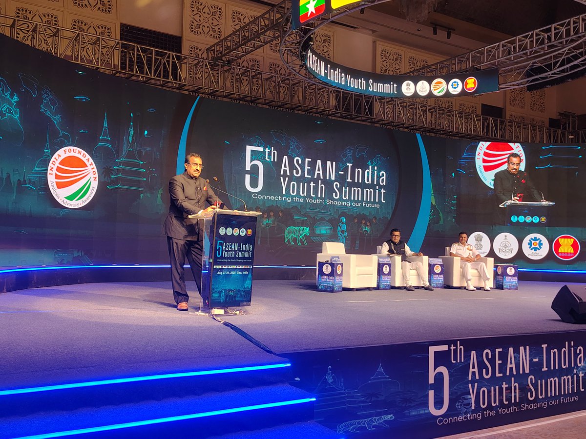 Dr Ram Madhav,  President of India Foundation, delivering his address and welcoming the delegates for the 5th ASEAN-India Youth Summit.