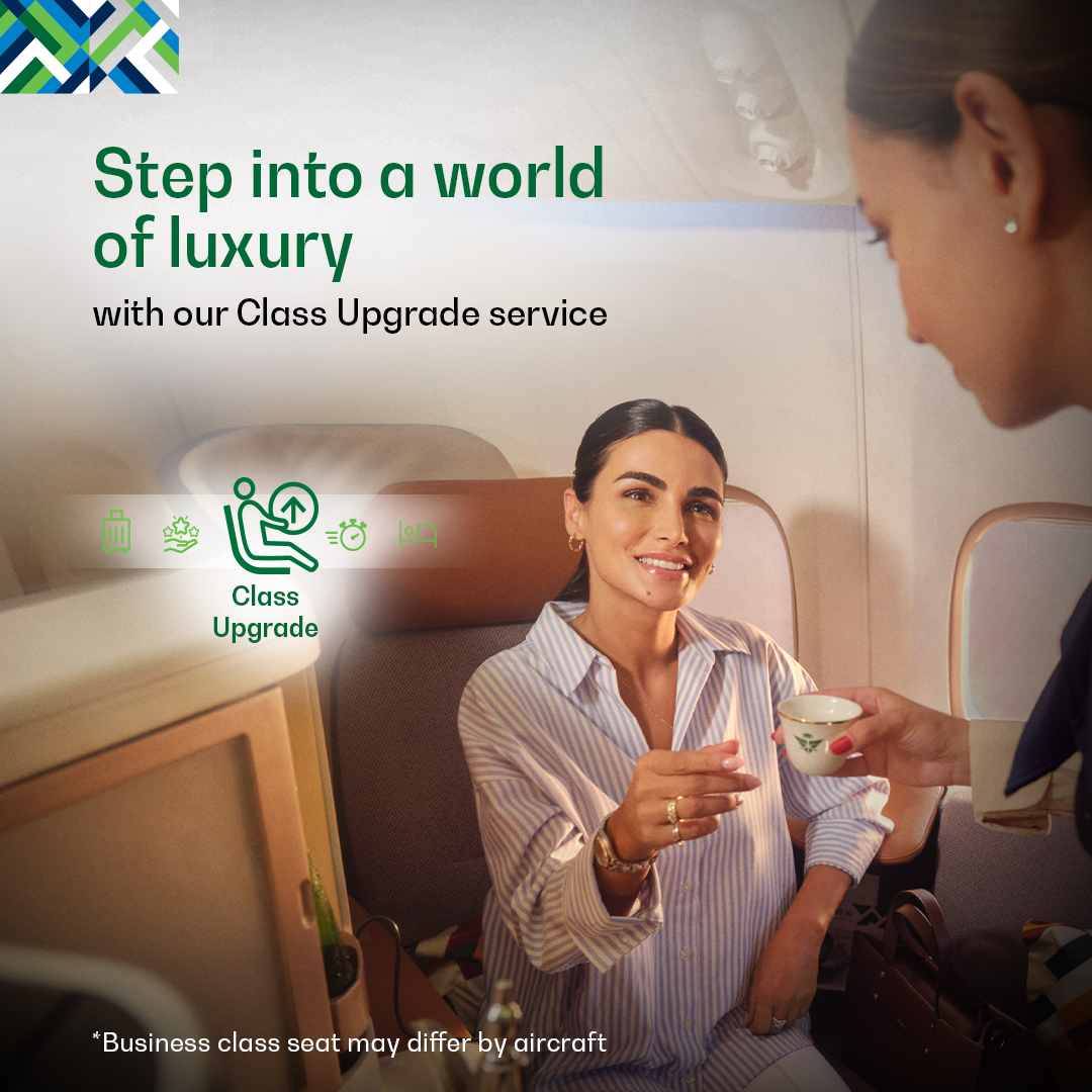 AdinasTourTrvl's tweet image. Luxury redefined 🤩

Elevate every moment of your journey with Class Upgrade service ✨✈

Book now
saudia.com/upgrade-fb

#TravelYourWay
#ThisIsHowWeFly