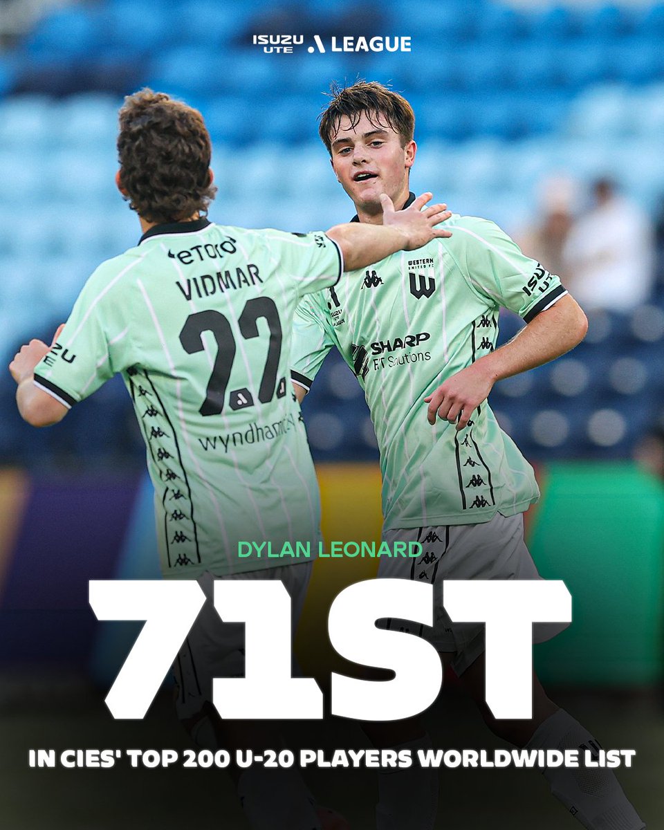 A 17-year-old Isuzu UTE A-League young gun has been named one of the best wonderkids in world football 🌏🌟 Dylan Leonard is a special talent!

The teenage defender has ranked 71st in the 200 player list of the world's top young talents after a stellar breakout season in the