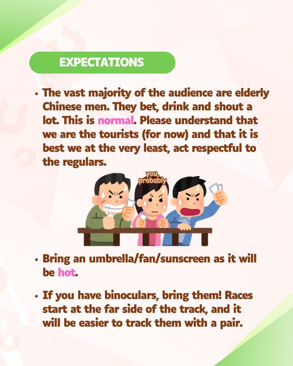 wheatscuits's tweet photo. Attention, Trainers! There will be a gathering for Malaysian Umamusume fans at our local Selangor Turf Club in conjunction with the Merdeka Cup this coming Sunday, 31 Aug! I've compiled some basic questions and expectations for those who are new! https://t.co/j9iDtd6hbI