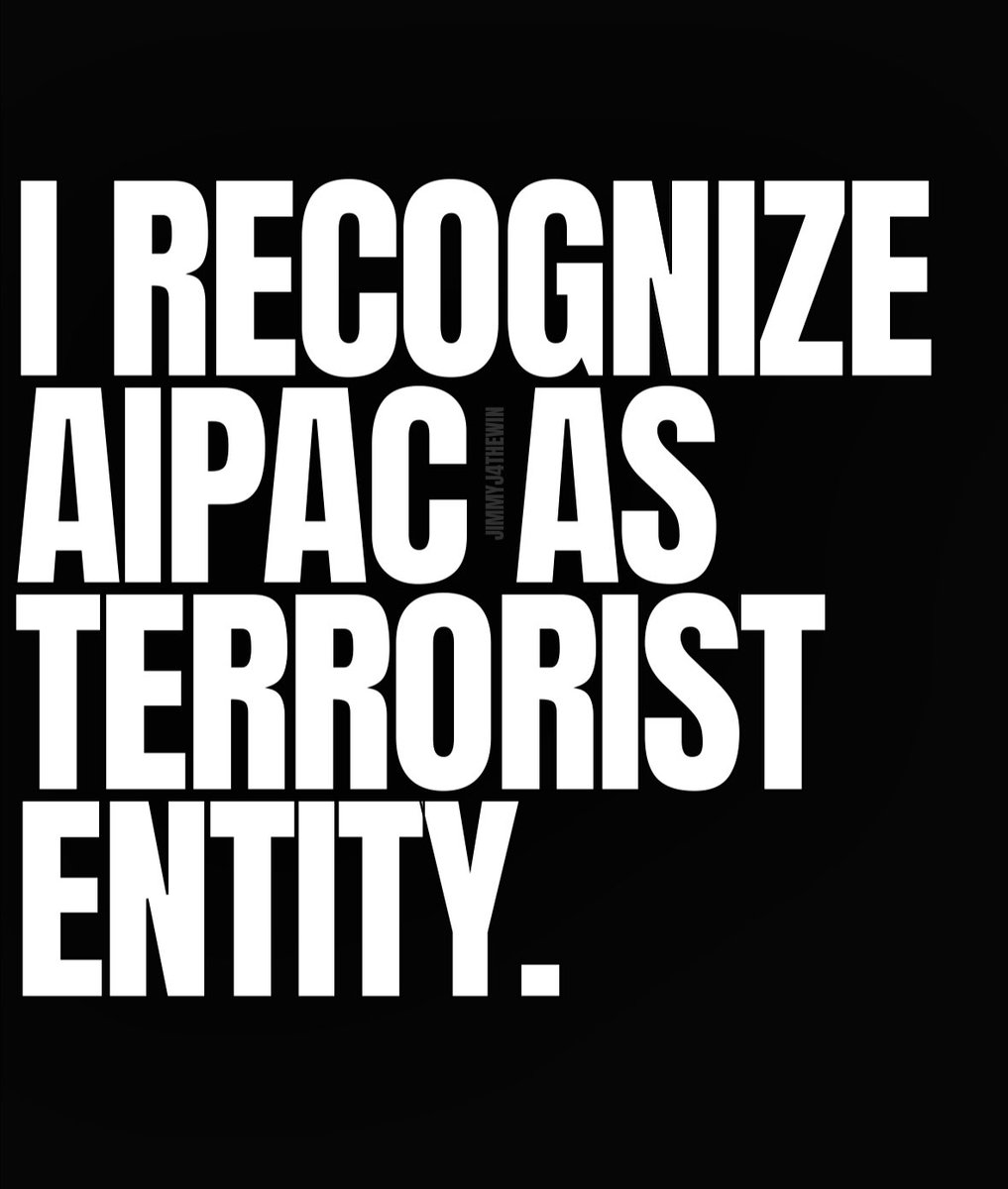 This is the only time I recognize AIPAC. Pass it on. 💯