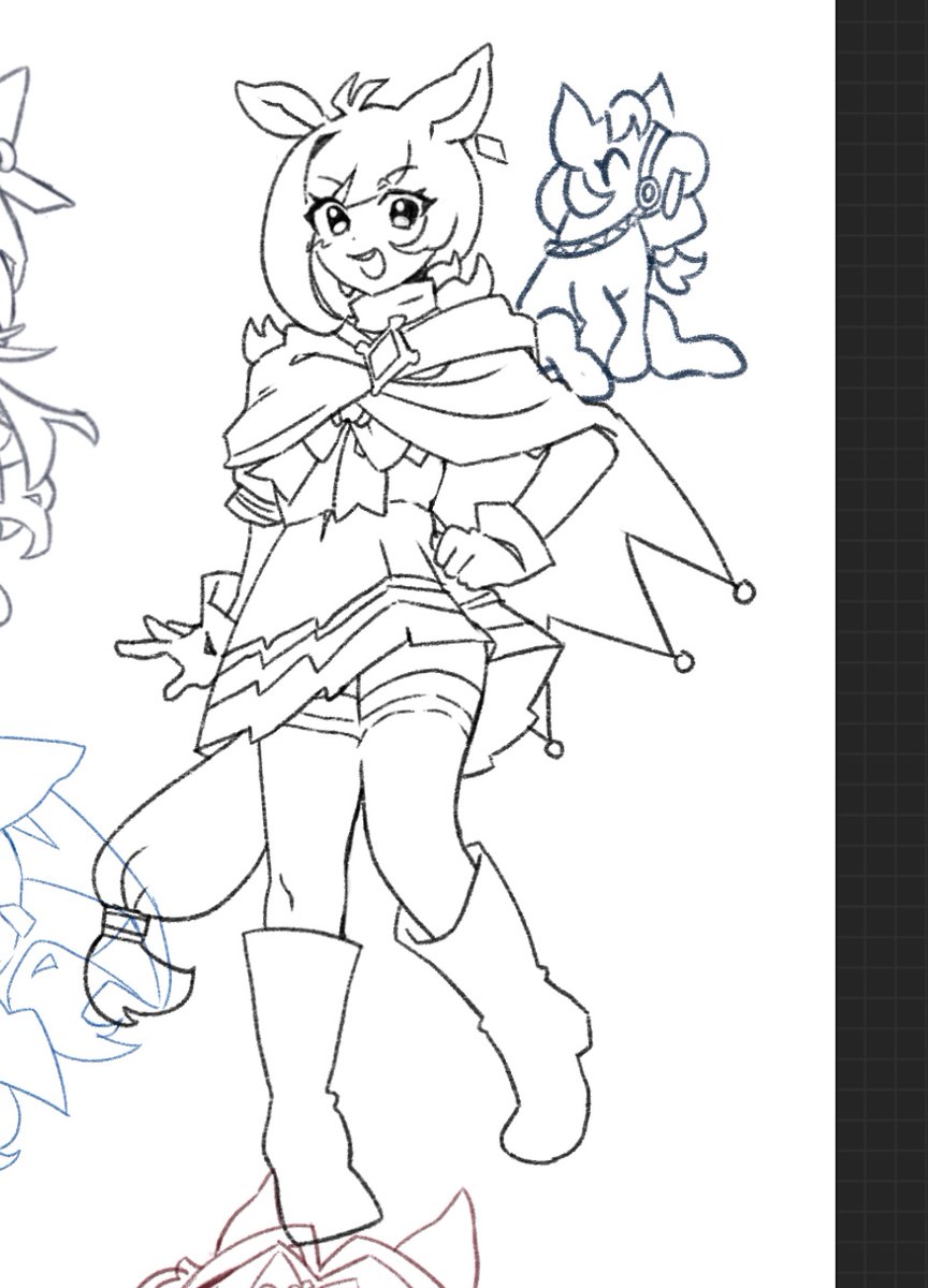 Magician of Tracen Academy ! 
Magic Pants ! (Lol Trucy Wright) 

Doodle mix of my two hyperfixations 