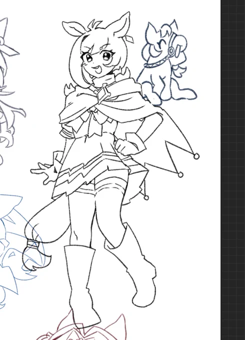Magician of Tracen Academy ! 
Magic Pants ! (Lol Trucy Wright) 

Doodle mix of my two hyperfixations 