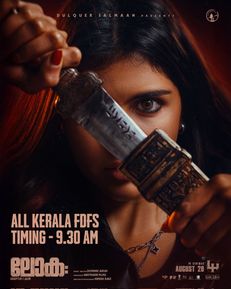 SaseendranP12's tweet photo. #Lokah Today onwards, celebrating the festival of Lokah on theatres 🔥
Innovative script and technology are used. Produced by Dulquer Salmaan 🌹
#Kalyani #Neslen
#Domimicarun
#DulquerSalmaan
@DQsWayfarerFilm
@dulQuer 👍🔥👌💖 https://t.co/PL45XuzBAP