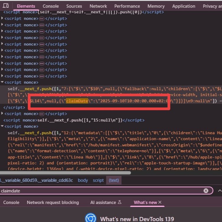 🚨 Linea ClaimDate

📆10th September 2025
🤔They might change it to 16Sept

👀R u ready?

💙Like
🔁RT