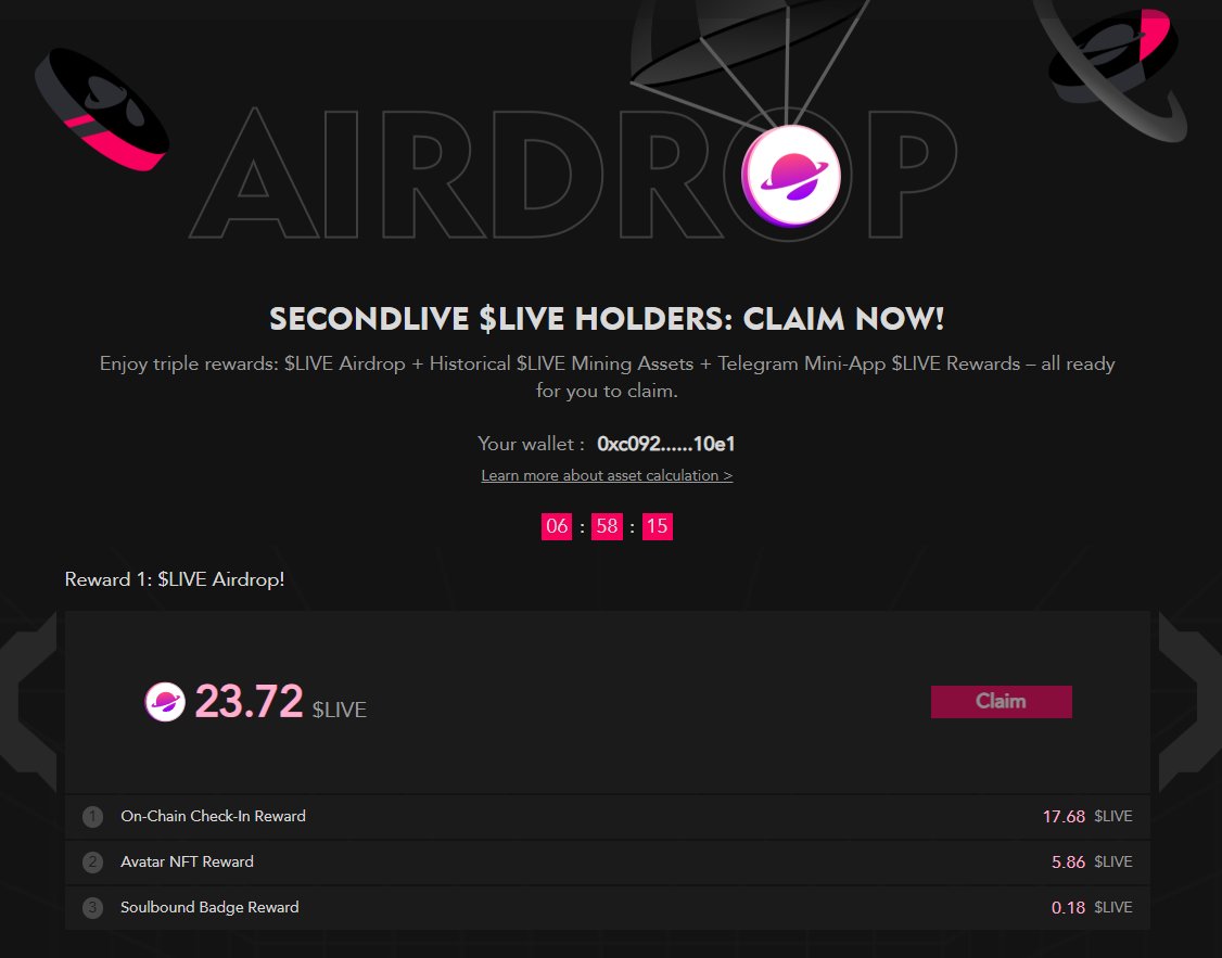 RK_Bitcoin's tweet photo. 这是我进��开始玩的项目，现在他空投了，给了23个币

@SecondLiveReal 一个币10U吗？

🔗查询链接：https://t.co/8MWrl6blIz