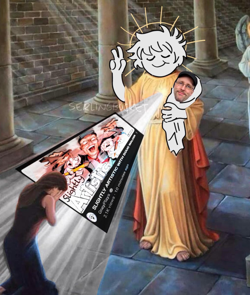 Artistic depiction of what the new slightly artistic ft Doug Walker felt like