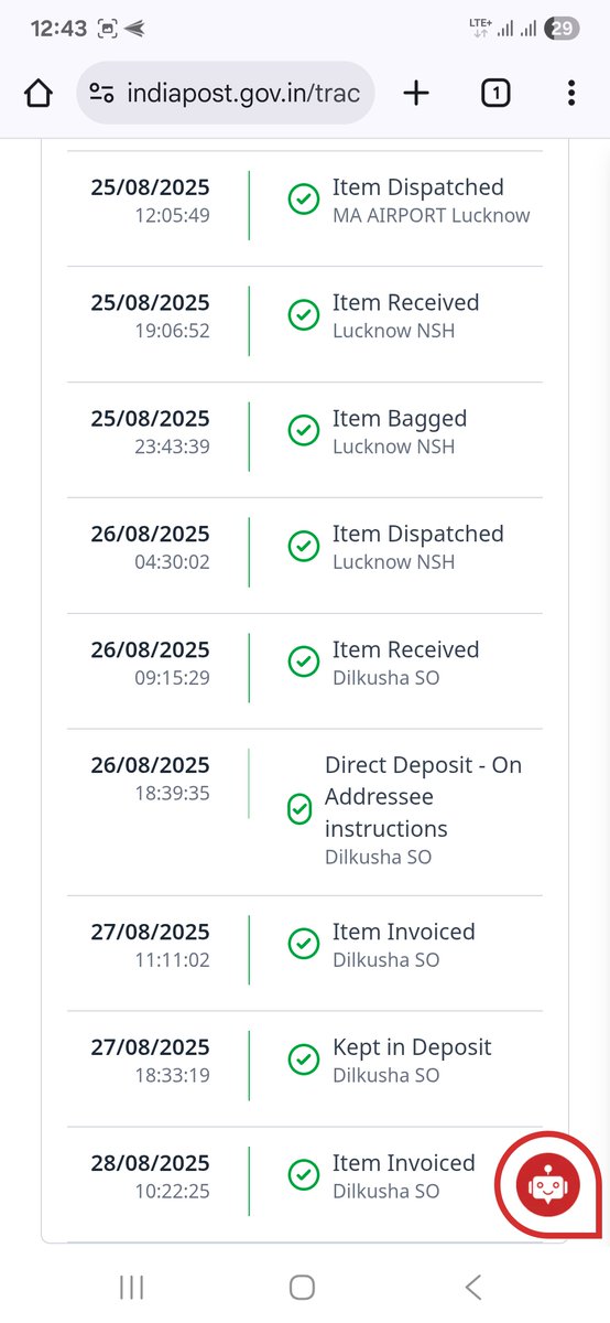 ankur255's tweet photo. The article by tracking no. RB240529193IN had not been received yet and has been lying at Dilkusha SO for the last 3 days. No one contacted me, and no instructions had even been given by me. When will my article be delivered???
@IndiaPostOffice https://t.co/WAtqfpMpUJ