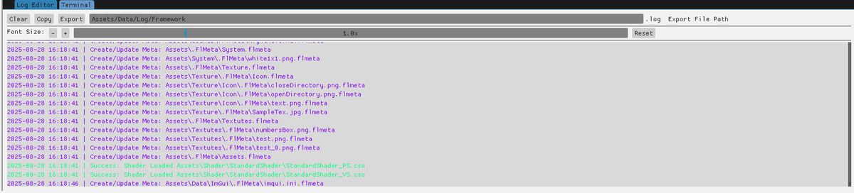 falcon0264's tweet photo. 今回作成したエディタ
環境　DirectX12　　言語　C++23（MSVS2022）
設計　Hybrid Entity Component System

コンポーネントとシステム部分をDLLで管理しEXEから分離することでホットリロード実装
定期的にDLLがビルドされたか確認しされていたら自動で読込 https://t.co/eZ0YiWbNXA