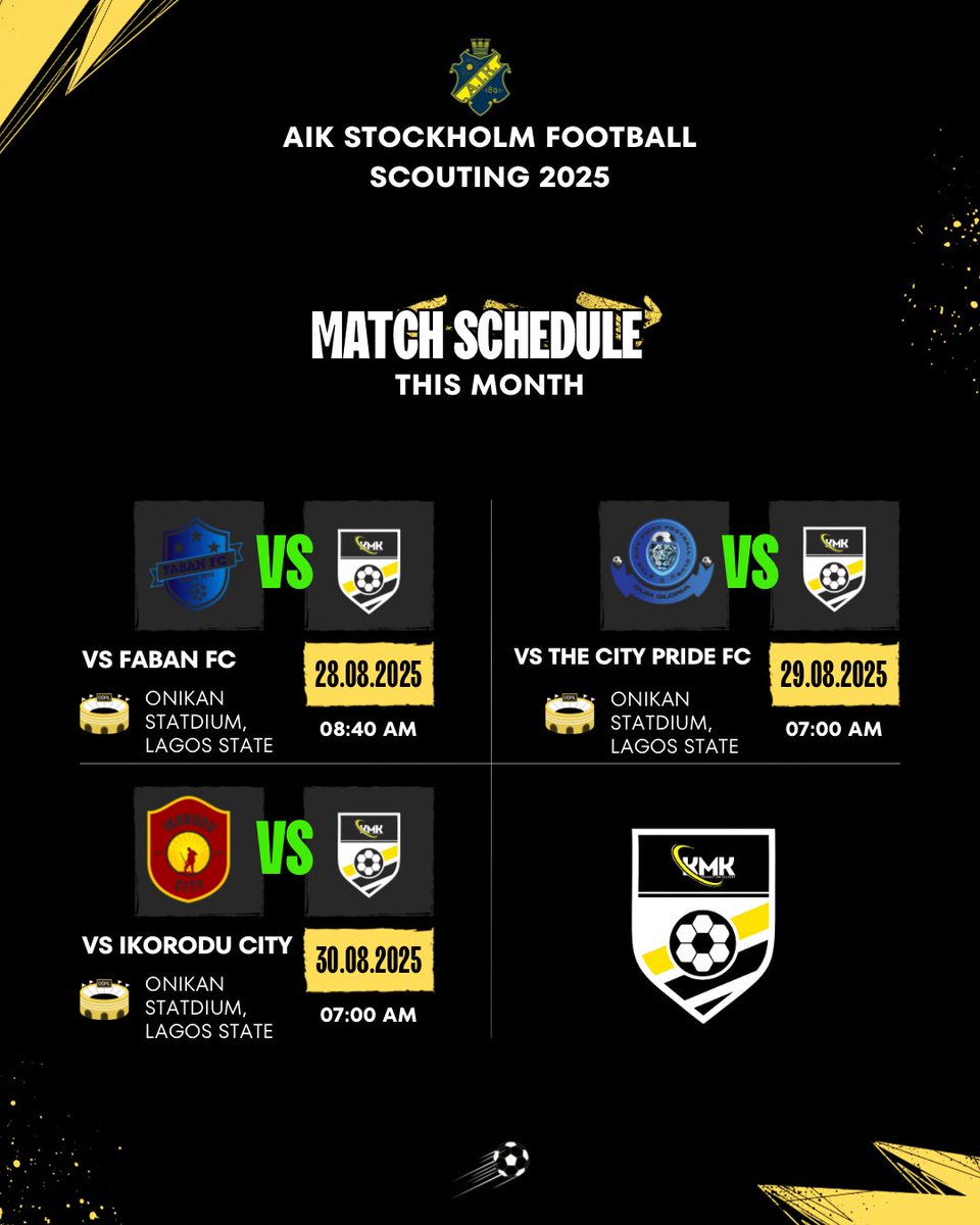 kmkacademy's tweet photo. FIXTURES ⏰⬇️ https://t.co/DWx1ophXJ5
