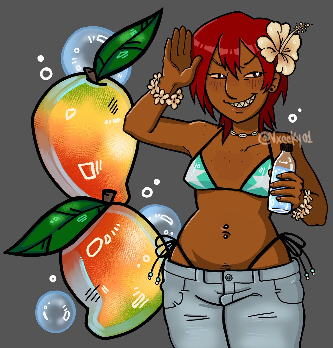 Terminado el Kate playero #IWEYG 🌺 <a href="/TheBrujoAri/">☆SpaceChannel5☆</a>  amo tu trabajo 🌴#katemedrano #fanart #iweygfanart #ibispaint #digitalart