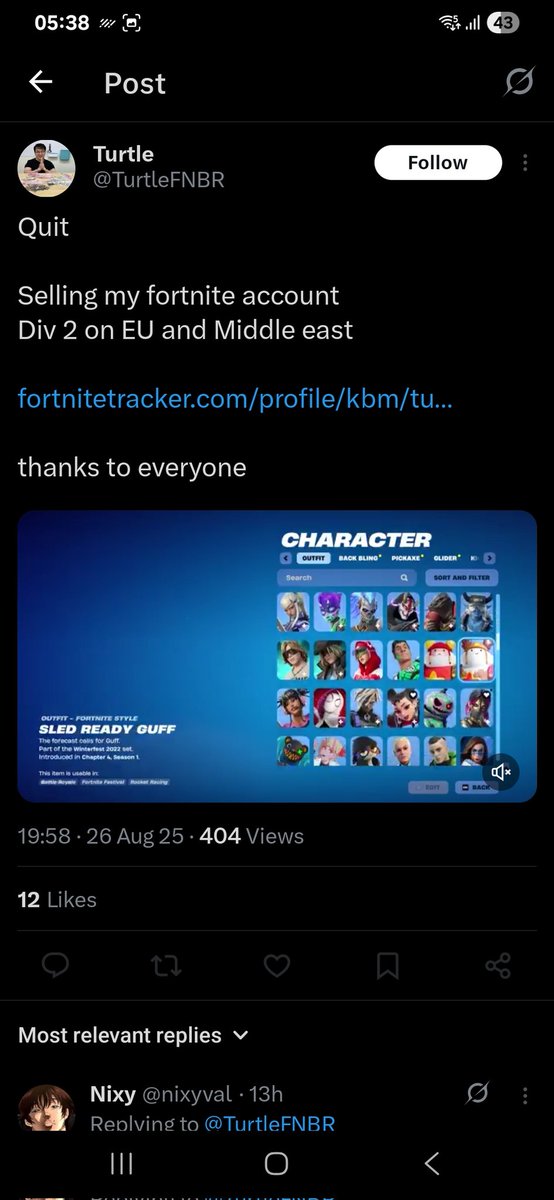 Don't buy off this guy and his fg they all scamming