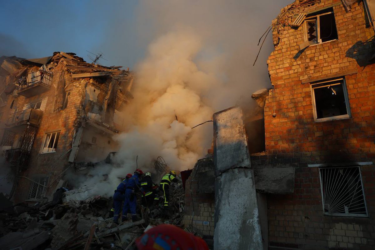 this night r*sians deliberately defeated “military bases” hiding at:

- residential building 
- moving train with civilians 
- kindergarten 
etc

dangerous military targets (kids) were also dealt with