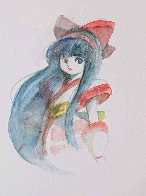 内藤先生版サムスピを読んだのでナコルル描いた。 当時、残酷描写に耐性がなくて買わなかった事を後悔してたら再々刊との事で本屋で見つけるや即レジに持っていったよ。