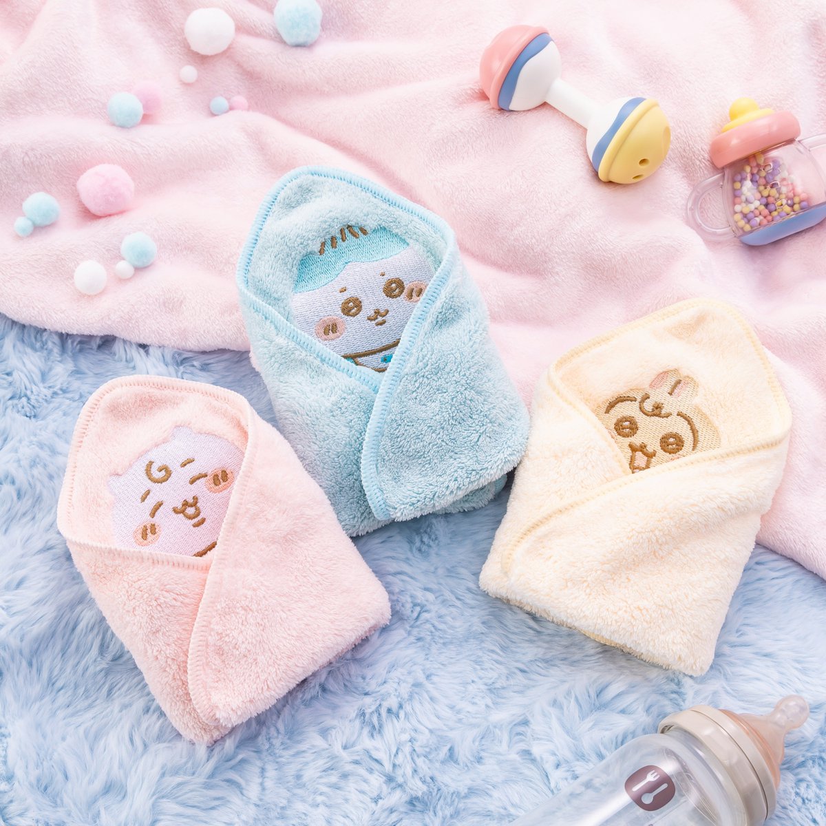 ちいかわベビー マスコット まとめ売り ハンドタオル お守り 新商品／ 『Chiikawa Baby おくるみなハンドタオル』 （ちいかわ