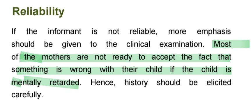 Rule no 1 :- In Paediatric Clinical history,
 Always give more  preference to history given by childs Father &gt;&gt;&gt;mother.
#medtwitter