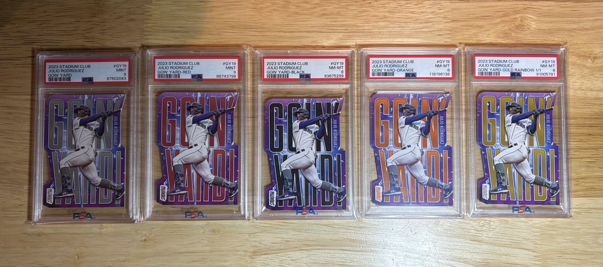 Finally got a <a href="/PSAcard/">PSAcard</a> graded copy of each. Looking for an orange /50 psa 9, whoever has one…