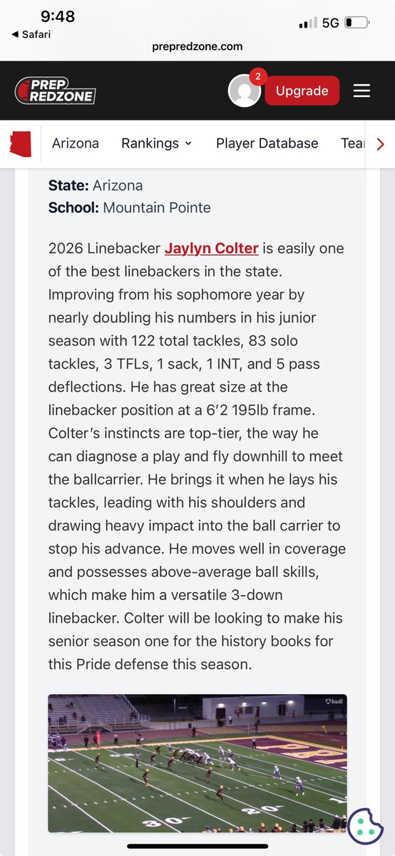 JaylynColter's tweet photo. Thanks for the love @PrepRedzoneAZ https://t.co/fy9fBJDkTb
