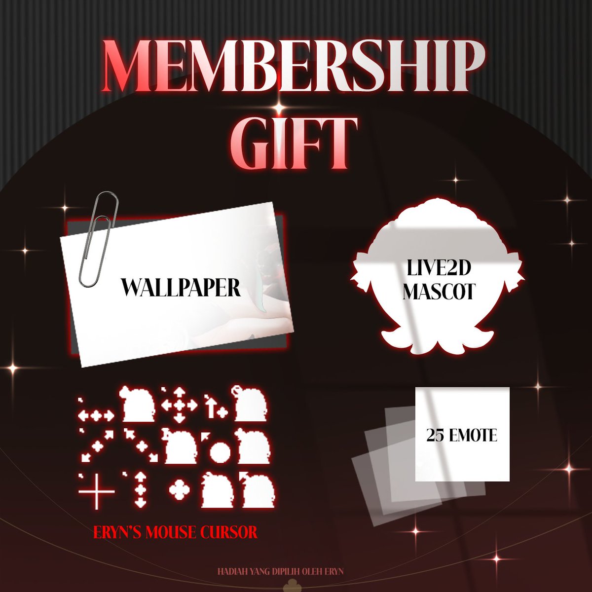 DING DING DING!! tau ga nanti pas debut ini, eryn bakal ada launching membership!! hadiahnya udah eryn pilih dengan baik supaya kalian suka~🥺tapi hadiahnya ngga segini aja! masih banyak lagi yang bisa eryn kasih pas debut!!! jangan lupa dateng~

boleh di bantu 🩷+🔁
#VtuberID