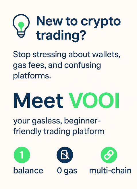 mrcex57's tweet photo. “Tired of juggling 5 wallets, bridges &amp; fees?
@vooi_io fixes this with chain abstraction → deposit once, trade anywhere, no gas fees.
DeFi just got simpler. 🔥 #CookieSnaps $VOOI” https://t.co/seF85gRzHx