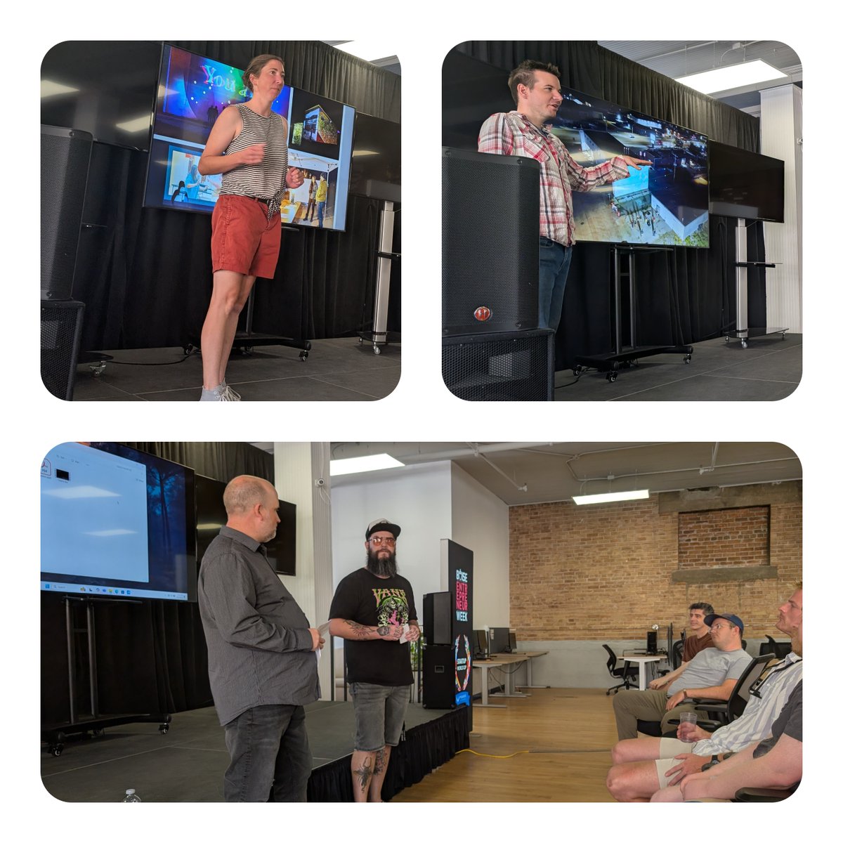 Last Thursday = the first Hackfort Happy Hour of the season!
🎶 Mike + Aaron → the process of creating film music + sound design, from sampled sounds to custom synths
🎨 Joseph + Marne → Illuminate, projection art lighting up Garden City on Oct 3rd
#Hackfort2026 #lluminateBoise