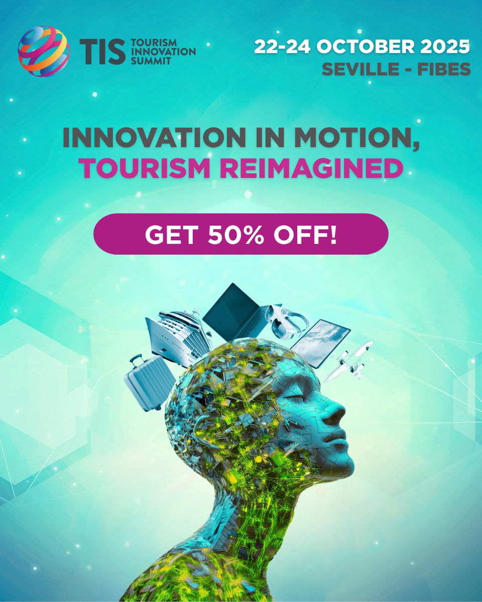 ¿Formas parte del mundo del turismo y la organización de eventos? ¡No puedes perderte el TIS – Tourism Innovation Summit 2025!
🗓️ 22–24 de octubre, Sevilla

💥 Desde EMA te ofrecemos un 50% de descuento en tu entrada SILVER o GOLD con el código: E4M46

👉 goo.su/5uqwtKb