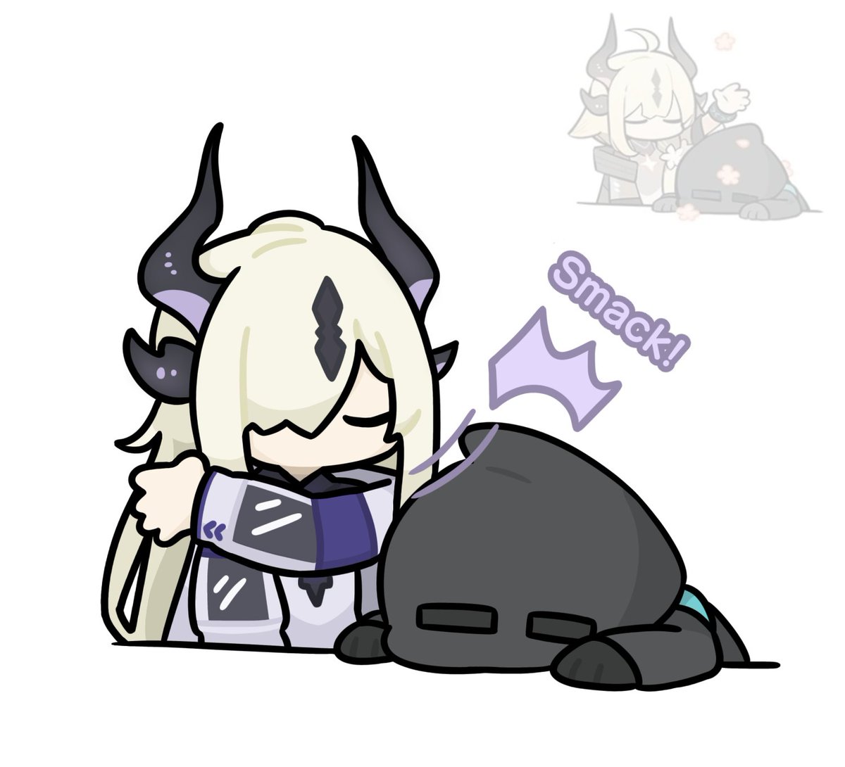 This sister's a bit meaner... 🐉💜
#Arknights #アークナイツ #明日方舟