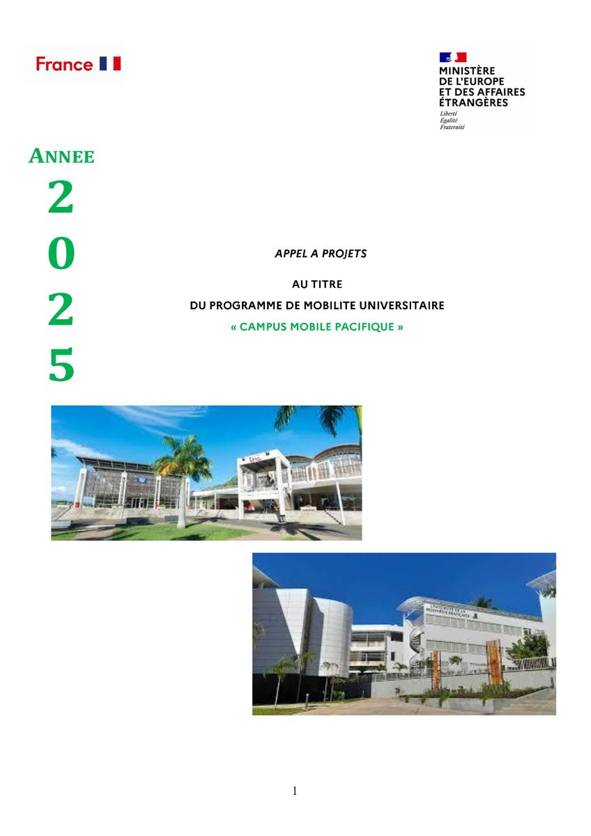 Nous lançons le programme #CampusMobilePacifique d'échanges d'étudiants. Si vous remplissez les critères 👇 vous pouvez candidater avant le 30 septembre 2025: campus mobile.spp@diplomatie.gouv.fr
