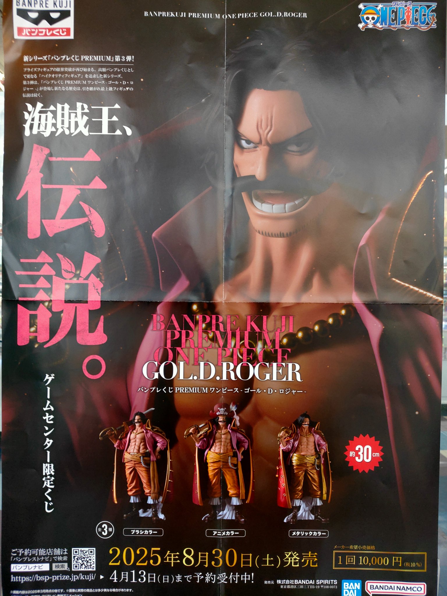 バンプレくじ PREMIUM ゴール D ロジャーA B C賞 半券付