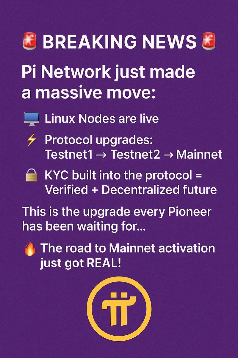 junaidakthar777's tweet photo. 🚨 BREAKING 🚨
#PiNetwork #Crypto #Mainnet #Blockchain #Pioneers https://t.co/U1mPnSxE5n