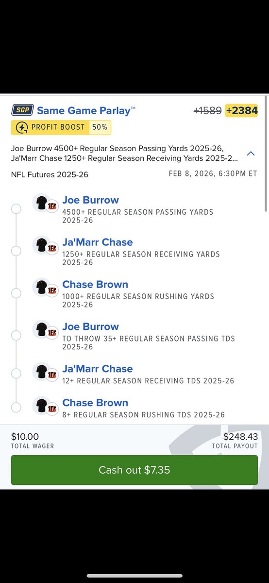 PlayItWithAce's tweet image. The Bengals signed veteran G Dalton Risner today too 🔥👀 Watch out for the Joe Burrow and the Bengals this year🐅
#nfl #nflfuture #SuperBowl2026 #bengals #joeburrow #fanduel #SportsBettingX #GamblingTwitter
