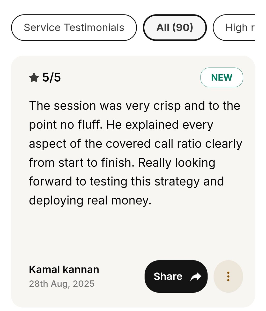 Suresh_kumar047's tweet image. 90 reviews will tell everything about my knowledge and experience in covered call with strangles strategy and adjustment.

Once you start it you will understand the power of the strategy 😍😍🔥🔥